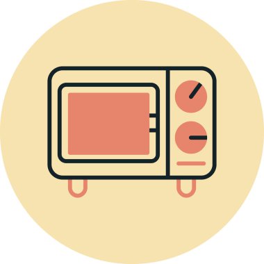 Televizyonda. Web simgesi vektör illüstrasyonu