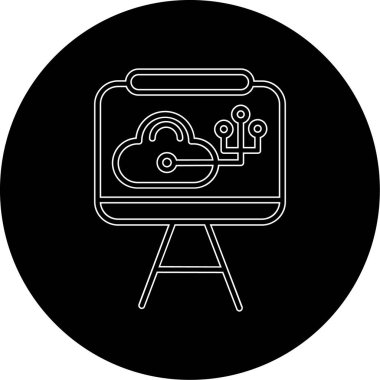 Moda biçimi izole edilmiş arkaplanda bulut hesaplama simgesi