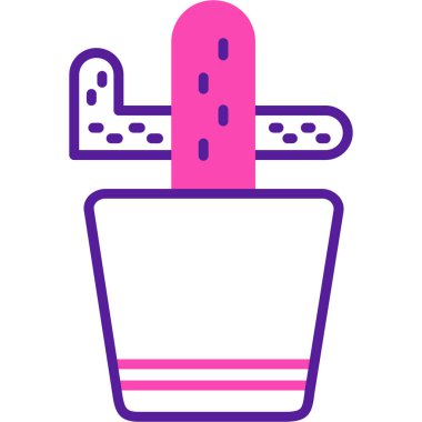 Kaktüs ikon vektörü. Basit resimleme