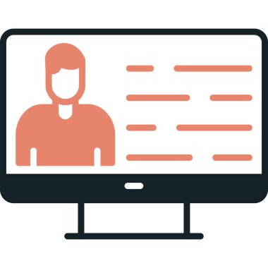 Bilgisayar. Web simgesi basit illüstrasyon