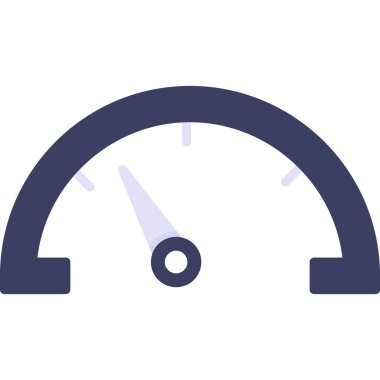 Beyaz arkaplanda izole edilmiş hız göstergesi simgesi vektörü, ölçü işareti