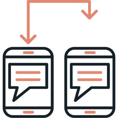 Sohbet simgesi vektör illüstrasyonu