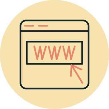 Web tarayıcısı. Web simgesi basit illüstrasyon