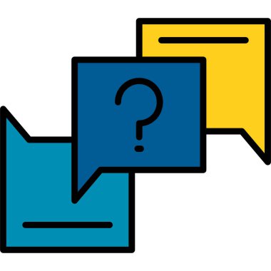 soru işareti ile konuşma kabarcığı vektör çizimi tasarımı