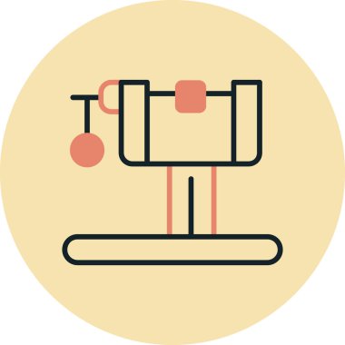 Bir salıncak simgesinin vektör illüstrasyonu