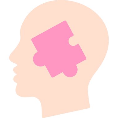 Pembe kurdeleli insan kafası, vektör çizimi