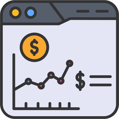grafik vektörü düz renk simgesi