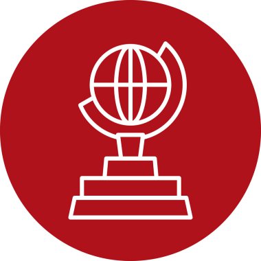 Küre Vektörü Kabartma Simgesi Tasarımı