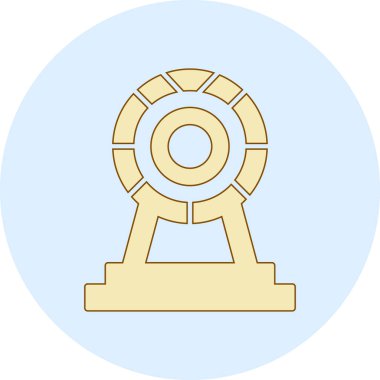 Altın sikke simgesinin vektör illüstrasyonu