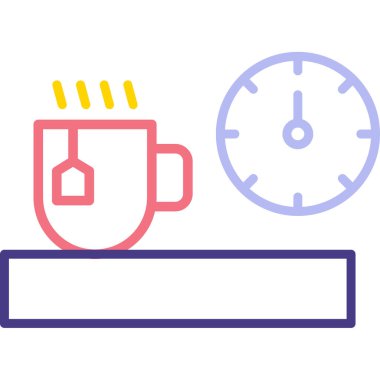 kahve fincanı ikonu vektör illüstrasyonu