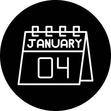 Bir takvim simgesinin vektör illüstrasyonu