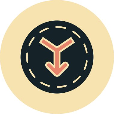 Pusula. Web simgesi basit illüstrasyon