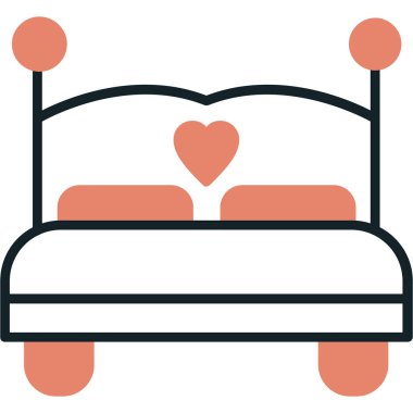 Otelde. Web simgesi basit illüstrasyon