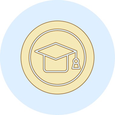 Mezuniyet şapkası Basit resimleme