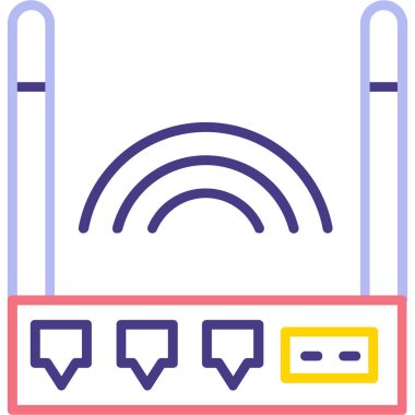 Kablosuz. Web simgesi basit illüstrasyon