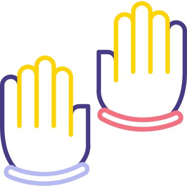 Bir karikatür elin vektör çizimi