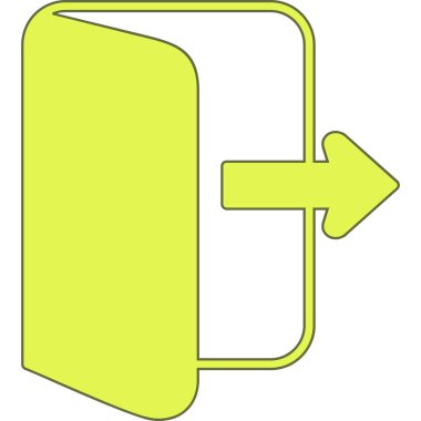 Bir kitabın yeşil ve sarı renkli ikonunun vektör çizimi