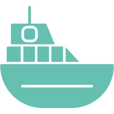 tekne ikonu vektör illüstrasyonu