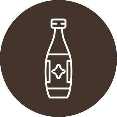 Modern b 'nin vektör illüstrasyonunda içecek ikonu yok