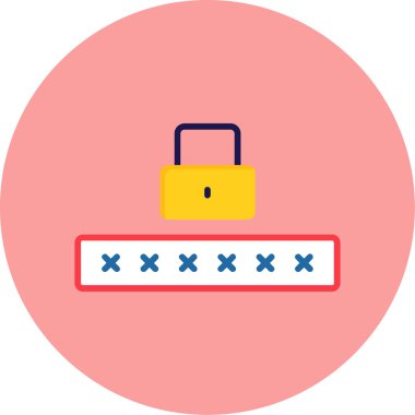 Kilit. Web simgesi basit illüstrasyon