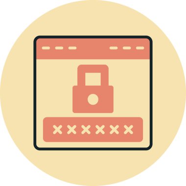 parola ikonu vektör illüstrasyonu