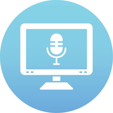 mikrofon simgesi. Basit resimleme