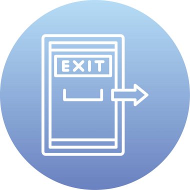 Sağ çıkış simgesi vektör illüstrasyonu