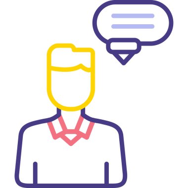 Adamım. Web simgesi basit illüstrasyon