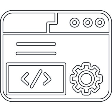 Seo simgesinin vektör illüstrasyonu