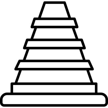 Piramit. Web simgesi basit illüstrasyon