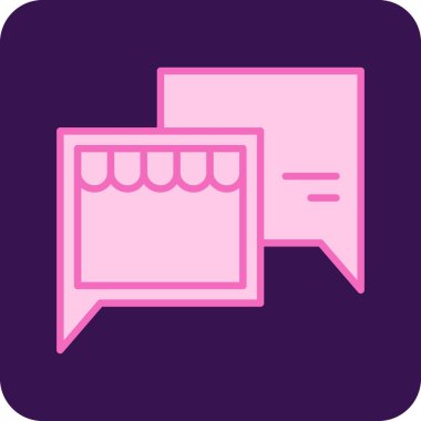 Konuş. Web simgesi basit illüstrasyon