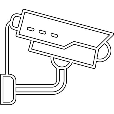 Güvenlik kamerası simgesi, taslak biçimi