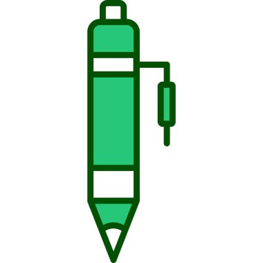 Kalem ve kağıt simgesi. Web için kalem vektör simgelerinin özet çizimi