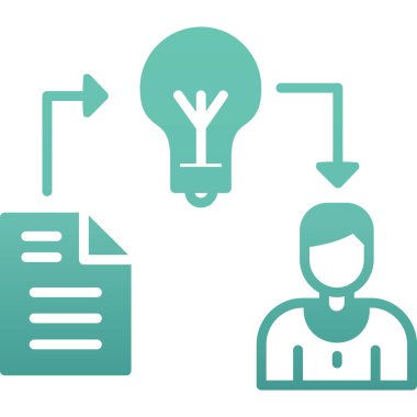 fikir simgesi, illüstrasyon, vektör tasarımı