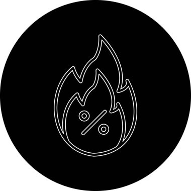 Ateş yakma ikonu daire şeklinde