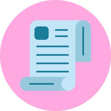 Belge. Web simgesi basit illüstrasyon