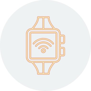 Akıllı saat. Web simgesi vektör illüstrasyonu