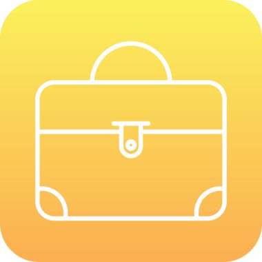 bavul simgesi, vektör illüstrasyonu basit düz tasarım