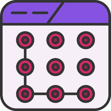 Takvim. Web simgesi basit illüstrasyon