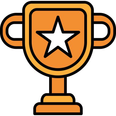 Kupa. Web simgesi basit illüstrasyon