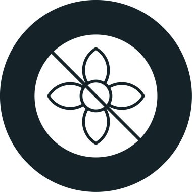 Moda tarzında izole edilmiş çiçek simgesi