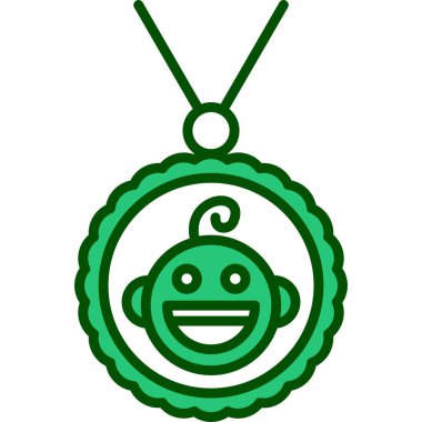 Maymun. Web simgesi basit illüstrasyon