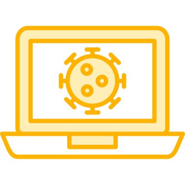 bilgisayar vektör simgesi düz illüstrasyon