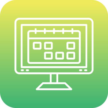 bilgisayar ekranı dijital yeşil simgesi