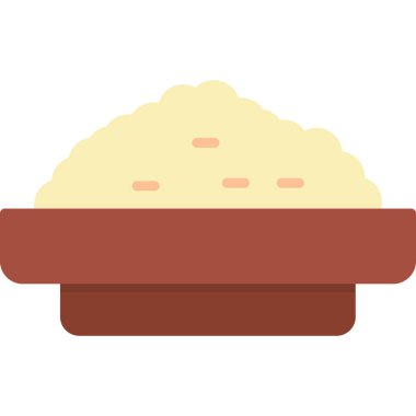 Ekmek fırını yemek simgesi düz stil