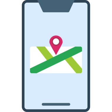 konum haritası simgesi vektör. Basit