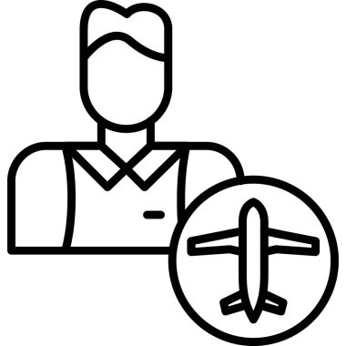 uçuş yolcu simgesi