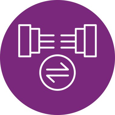 Kolayca değiştirebilen veya düzenleyebilen halter vektör simgesi