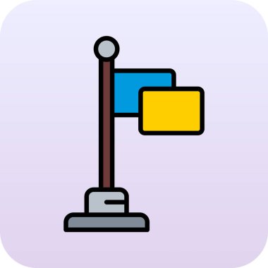 bayrak vektör simgesi modern simgesi