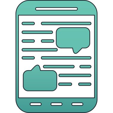 Modern b 'nin vektör çizimi sohbet simgesinden yoksun